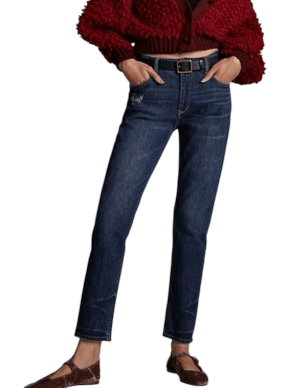 Anthropologie Pilcro The Heritage Boyfriend Jeans Mid Blue Plus Size 32